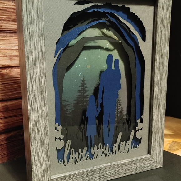 Custom made Father's Day shadow boxes - Picture 3 of 3